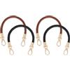Abiyou 4PCS Pelle Manico Intrecciato, Manico Tracolla Intrecciato in Pelle, Cinghie Intrecciate per Borsa, Manici per Borse Uncinetto, PU Manici per Borsa, per Cestini, Borsette(Nero, Marrone)