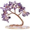 Mookaitedecor Reiki - Albero della vita con pietre di cristallo lucidato con base in agata decorazione per la casa per fortuna e ricchezza, ametista
