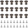 UFURMATE Mini pomelli per armadietti, in lega di zinco, 18 pezzi, maniglie a foro singolo, in bronzo antico, maniglie per armadietti, mini pomelli decorativi per scatola di gioielli