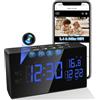 Nisanmoon Telecamera Spia WiFi 2.4/5G, HD 1080p Telecamera Nascosta, Sveglia Mini Telecamera Wifi, Telecamera Spia Nascosta con Visione Notturna, Rilevamento del Movimento, APP Vista a Distanza
