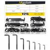 Mardatt 125 pezzi 7 misure Square Bend Hook vite gancio quadrato piegatura gancio nero zincato L gancio vite kit autoapping vite L tipo cornice cornice angolo destro gancio