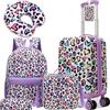 HTgroce 5pcs Set di Valigie per Bambini, Bagaglio a Mano Viaggio Ragazza