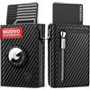 DODENSHA Portafoglio Airtag Con Portamonete | Slim 10+ Carte | Protezione RFID | Uomo Piccolo | Porta Carte di Credito | Moero Slim | Senza AIRTAG | Carbonio