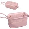 CORIOS Borsa da Toilette per Donna Borsa per Cosmetici Beauty Case da Viaggio Borsa per il Trucco Borsa da Toilette Organizer Cosmetici per Borsa Porta Trucchi da Viaggio Rosa C