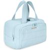Bagsmart Trousse da Viaggio per Donne, Grande, Borsa da Toilette a Grande Apertura per Donne, Trousse Cosmetica con Maniglia per Accessori, Prodotti Essenziali, Articoli da Toilette, Blu, casual