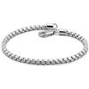 Dankadi Bracciale a maglia veneziana fine 3 mm 5 mm in 925 argento, da 5 a 9 catena a forma di scatola quadrata rotonda jonc morbido rolo sottile dorato design italiano regalo gioielli per uomo