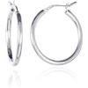 Diamond Treats Orecchini a Cerchio Lucidati in Argento 925, Orecchini a Cerchio Lisci per Donna e Ragazza, Semplici Orecchini Cerchio Piccoli da 20 mm di Diametro