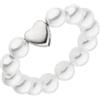 Purelei Lovely Ring - Anello elastico con cuore - Anxiety Fidget - Perle di conchiglia & acciaio inossidabile - Taglie S/M/L - Placcato in oro 18 carati - Gioielli fatti a mano, L, Acciaio
