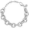 Breil, Collezione Tetra Goes Big, Collana Donna in Acciaio, Catena con Maglie Ovali e Elementi Centrali Iconici Intrecciati, Chiusura a Moschettone, Lunghezza 45 cm, Idea Regalo Donna
