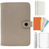 Jalach Raccoglitore ad anelli in feltro A5 A6 ricaricabile, raccoglitore A6 A5 con 90 fogli di carta a righe, quaderno ad anelli, organizer, diario, planner, agenda, per lavoro, scuola, ricette