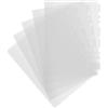 GOWTX 50 cartelline trasparenti in plastica A5, buste trasparenti per documenti, extra resistenti, trasparenti