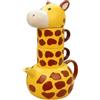XQZMD Teiera a forma di giraffa con 2 tazze in porcellana dipinta a mano, coperchio per latte, caffè, tè, latte