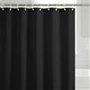 Americanflat Tenda da doccia in 100% poliestere, impermeabile, con occhielli in metallo e 12 anelli, 180 x 188 cm, colore: nero