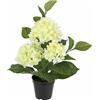 Flair Flower Ortensia artificiale in vaso di fiori artificiali, fiori di ortensia, pianta artificiale, pianta da balcone, pianta artificiale, decorazione per terrazze, piante in vaso per matrimonio,