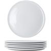 Holst Porzellan PL 30 FA3 Rotondo Pizza 30 cm - Set di 6, Porcellana, Bianco, 30 x 30 x 2 cm