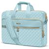MOSISO 15-15,6 Pollici Borsa Porta Tracolla PC Laptop,Valigetta per Donne&Uomini,16 Pollici Quadrato Trapuntato Borsa Porta Computer Ufficio Viaggi Affari con 3 Tasche&Cinturino,Blu Ghiaccio
