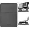 HoYiXi Custodia con Supporto per laptop da 13.3/13.6 pollici, Compatibile con iPad Pro 12,9 /MacBook Pro/MacBook Air (M4/M3/M2/M1 2025-2020)/13 ''-14 '' Dell XPS Surface Pro laptop Sleeve-Grigio