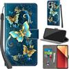 PHINIENLAND Cover per Xiaomi Redmi Note 13 Pro 4G custodia portafoglio Turquoise | 3 scomparti carte, 1 tasca banconote, Chiusura magnetica, Supporto, Pelle PU flip cover per Xiaomi Poco M6 Pro