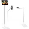 CAMOLO Supporto da pavimento per tablet regolabile in altezza, supporto per telefono allungabile a 360 supporti per telefono girevole per iPad, palestra, letto, Kindle, lettore eBook