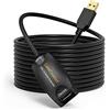 CableCreation Cavo di prolunga attivo USB 3.0, 5 m, cavo USB maschio a femmina con amplificazione del segnale, compatibile con Oculus Rift/Quest/Quest 2 VR/Link, Valve Index VR, Xbox one, stampante,