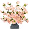 YMIFEEY 4 fiori di ciliegio artificiali, 60 cm, fiori artificiali, fiori di ciliegio, arbusto pasquale, decorazione primaverile, fiori di seta come veri, fiori di pesca, per vaso da pavimento, decorazione da