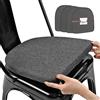BUYUE Set di 4 cuscini in lino per sedia in metallo, antiscivolo, per sala da pranzo, cucina, caffè, impilabili (a forma di U, grigio scuro, 4 pezzi)