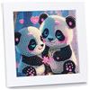 Mandun Art Panda Diamond Painting per bambini con cornice Panda Diamond Painting Immagini per bambini, fai da te, per la casa, decorazione da parete, regalo 18 x 18 cm