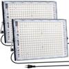 BOSITE 2 Pezzi Faretto LED da Esterno 300W, 30000LM Faro LED da Esterno, 6500K Luce Bianca, Impermeabile IP65 Faretti led esterno, Proiettore LED per Giardino, Patio, garage,parco