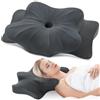 DONAMA Cuscino Cervicale per Dormire, Cuscino Ergonomico Cervicale per Dormitori Laterali, Supini e Proni, Cuscino per Cervicale con Federa Sfoderabile e Lavabile (Grigio Scuro, 70x42x14 cm)