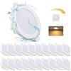 Gr4tec 6W Faretti LED Incasso Cartongesso Dimmerabili IP65 2700K, 20 Pezzi | Faretti Soffitto LED Luce Caldo 400LM, Design Ultrasottile 35mm, Foro 68-80mm, per Bagno Soggiorno Cucina Camera da Letto