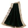 Indian Consigners Panno di velluto verde con bordo lucido dorato, Namaaz, panno musulmano, Aasan, Alter, Altare, Tarocchi Tovaglia Sacra Tovaglia