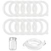 QUARKZMAN 12pz Guarnizione Di Ricambio In Silicone Per Barattoli Vetro, Anelli Di Tenuta In Silicone 3,7 Pollici OD Per Barattoli Mason Ermetici E Anti-Perdite Per Coperchi Di Vetro, Verde