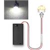 YUYWWAN Micro LED Mini Luci LED a Batteria Luci in Miniatura Bianco Freddo Luce in Miniatura per Decorare Le Case Delle Bambole, Modello Fai da Te, Blocchi di Costruzione Giocattolo