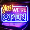 DAKABUKA. Insegna al neon per affari Yes We are Open LED dimmerabile, luce al neon aperta dispositivo USB, per affari, negozio, caffè, hotel, ristorante, bar, decorazione (42 x 28 cm)