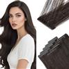 MY-LADY 10pz Extension Biadesive Capelli Veri, 5pz Invisibile e 5pz Classico Extension Capelli Umani Lisci per Donne Inject Tape in Hair Extensions 25cm 20g #1B Nero Naturale