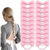 ELNX 20 Pezzi Accessori per Capelli Rosa | Fiocchi e Elastici per Bambini, Donne, Scuola, Uso Quotidiano e Spettacoli (Rosa)