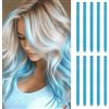 ARWIG 10 estensioni blu, 55,8 cm, capelli finti lunghi lisci, con clip, accessori per ragazze (blu lago)