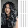 ARWIG 10 extension per capello, lunghi lisci da 55,8 cm, con clip, accessori per capello per ragazze (grigio argento)