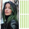 ARWIG 10 Ciocche Colorate per Bambina | Verde Chiaro, 55 cm Con Clip