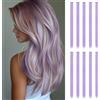 ARWIG Extension per capelli viola nebbia, 10 pezzi 22 cm, con clip, accessori per ragazze