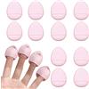 SUBTAVIK 12 pezzi Soffio di polvere per dita Soffio di cipria Mini Soffio di cipria morbido per correttore di fondotinta Strumento di trucco per fondotinta cosmetico in polvere (rosa)