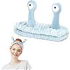 REEKNOKOL Fascia per lavare il viso, Spa Cura della pelle Fascia per capelli Palmo e lumaca Fasce per il trucco Fascia elastica per lavare il viso Sport Bellezza Cura della pelle (azzurro)
