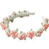 DIPZO Cerchietto floreale rosa con perline, accessorio per capelli elegante per donne, perfetto per matrimoni, viaggi, festival e feste