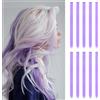 ARWIG 10 ciocche di capello da agganciare | 55 cm clip colorate | accessori per capelli per ragazze (viola chiaro)