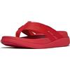Fitflop Infradito da donna F-Mode Go Webbing Flatform Strappy, Rosso, 42 EU