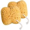 YAWYO 2 spugna da bagno, grandi e morbide spugne da bagno a nido d'ape, spugne doccia per il corpo, schiuma densa per adulti e bambini, spugna esfoliante corpo profonda delicata (giallo 1)