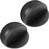 ECOSEAO Fermaporta da pavimento, 2 pezzi adesivi per porte, fermaporta in acciaio inox, fermaporta con fermi in gomma, non richiede foratura, protezione da parete, colore: nero