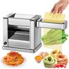 FOHERE Macchina per la Pasta Elettrica Acciaio Inossidabile, Con 2 Lame (1.5 mm/6.6 mm) e 7 Spessori Regolabili 0.5-3mm, Acciaio Inox per Tagliatelle Fresca Fatta in Casa, Fettuccine, Argento
