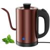 Tuehakny Bollitore Elettrico Collo d'Oca 0,8L, Acciaio Inox 304 BPA-Free, 600W Riscaldamento Rapido, Design Compatto Rame con One-Touch e Auto-Spegnimento, Ideale per Casa, Ufficio, Amanti Caffè/Tè