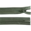 cyclingcolors 2x Cerniera invisibile N°3 50 cm - chiusura lampo in poliestere Dederon con cursore, estremità aperta, maglia scorrevole per cucito sartoria abbigliamento giacche cappotti - verde oliva